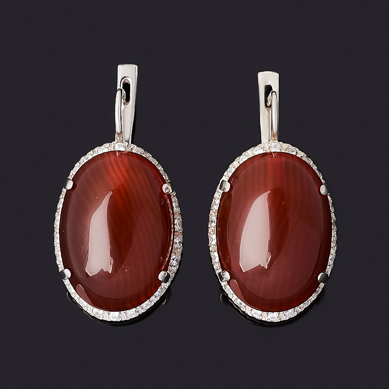 

Серьги сердолик (серебро 925 пр.)