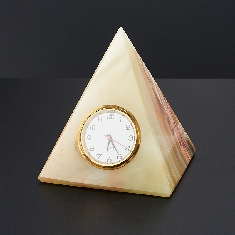 Часы пирамида оникс мраморный Пакистан 5 см
