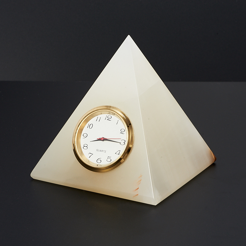 Часы пирамида оникс мраморный Пакистан 5 см