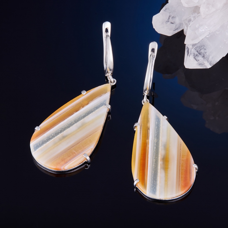 Серьги агат красный (серебро 925 пр.) от Mineralmarket Серьги агат красный (серебро 925 пр.) от Mineralmarket