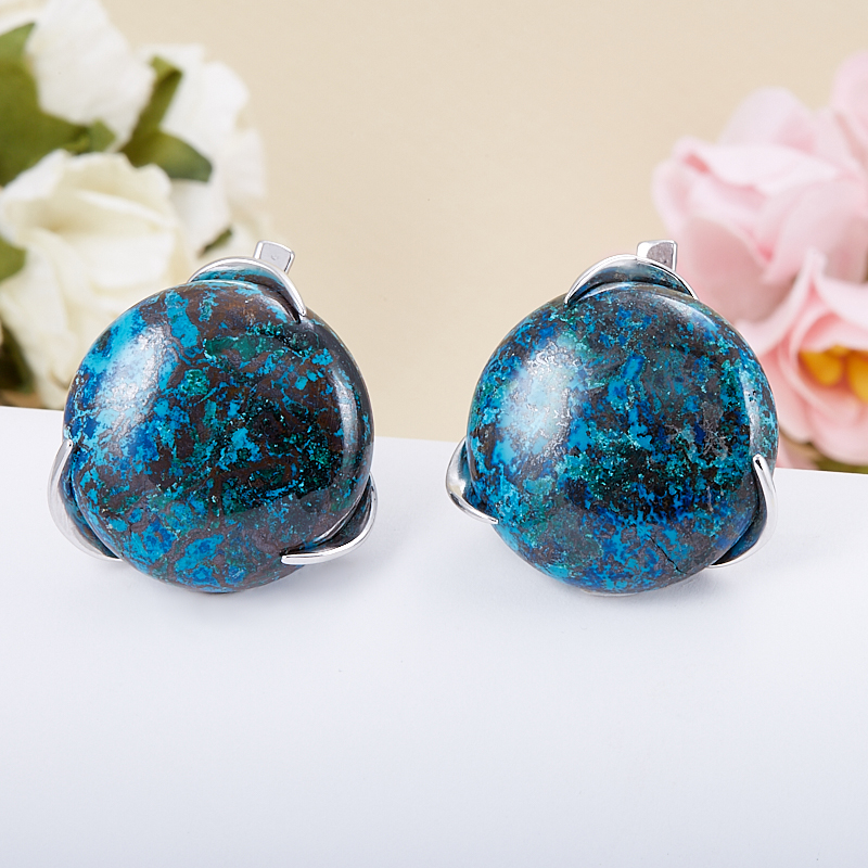 

Серьги хризоколла (серебро 925 пр.)