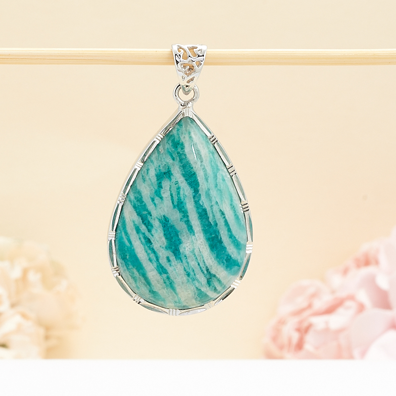 

Кулон капля амазонит 4 см