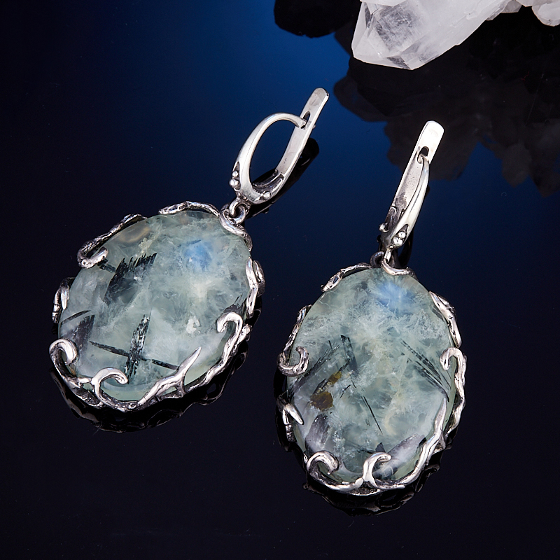 

Серьги пренит (серебро 925 пр.)