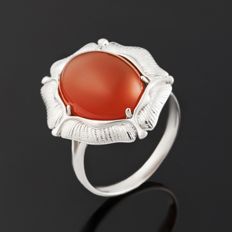 

Кольцо сердолик (серебро 925 пр.) размер 18,5