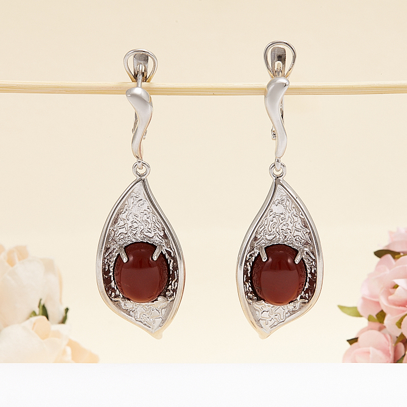 

Серьги яшма красная (серебро 925 пр.)