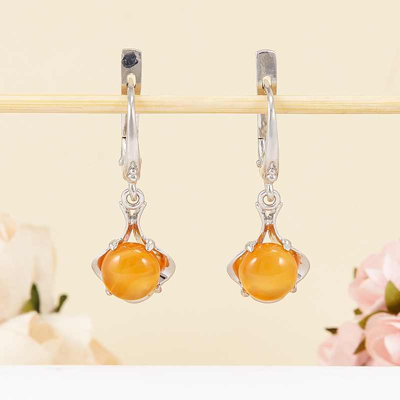 

Серьги сердолик (серебро 925 пр.)
