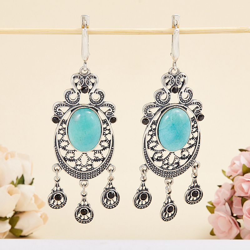 

Серьги амазонит (серебро 925 пр.)