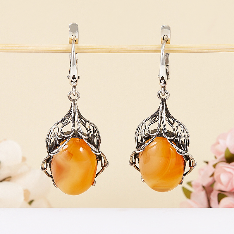 

Серьги сердолик (серебро 925 пр.)