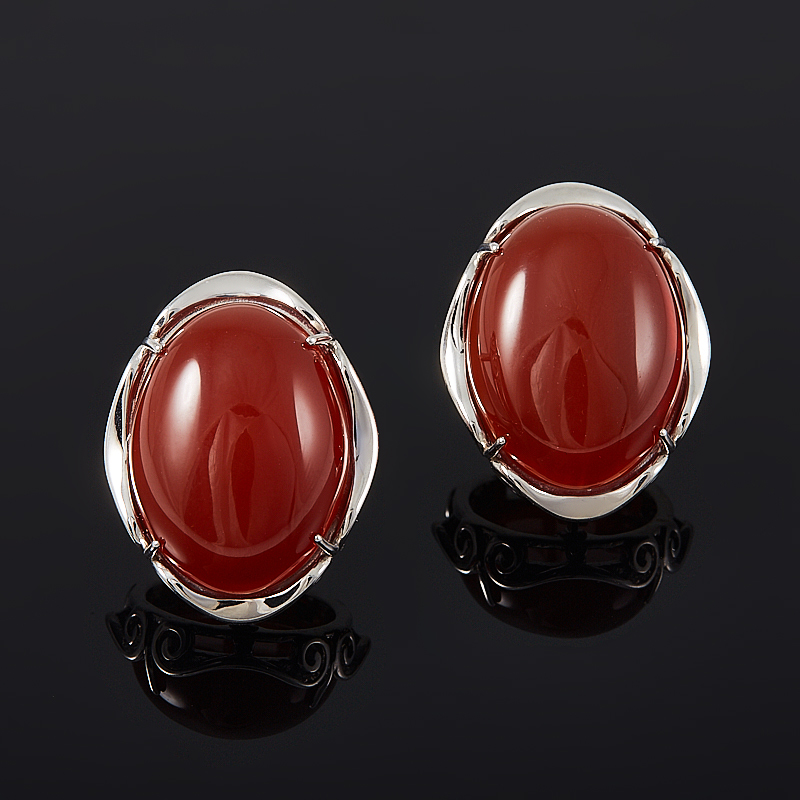 

Серьги сердолик (серебро 925 пр.)