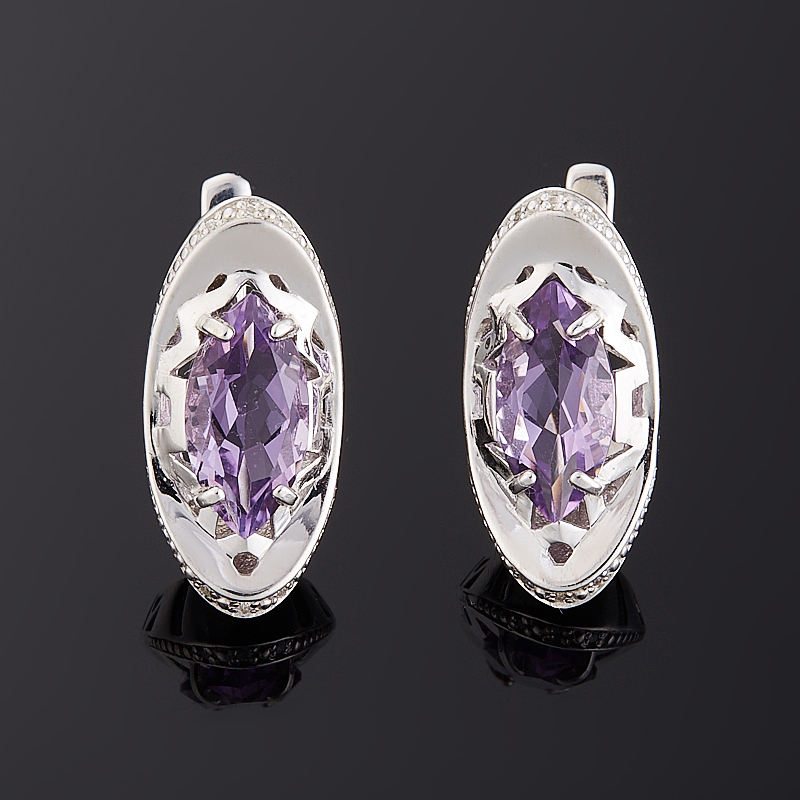 

Серьги аметист огранка (серебро 925 пр.)