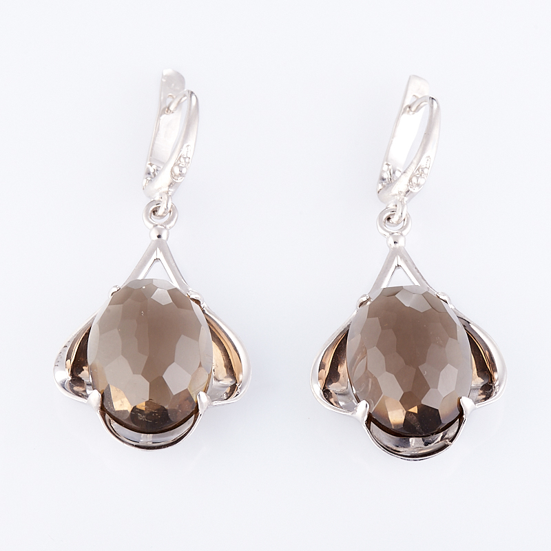 

Серьги раухтопаз огранка (серебро 925 пр.)