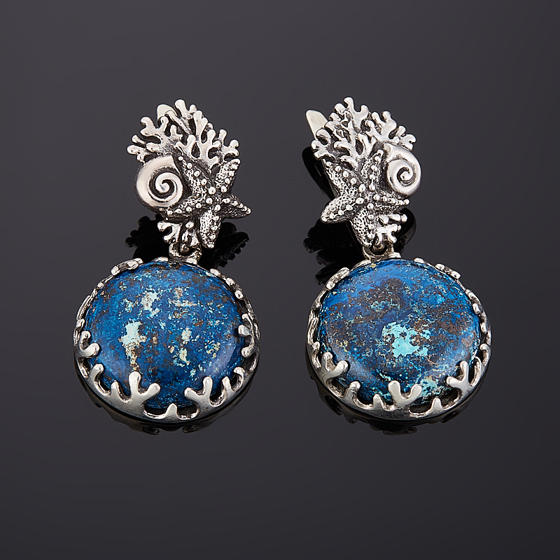 

Серьги хризоколла (серебро 925 пр.)