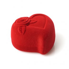 Подарочная упаковка  под серьги (футляр) (красный) 55х55х35 мм