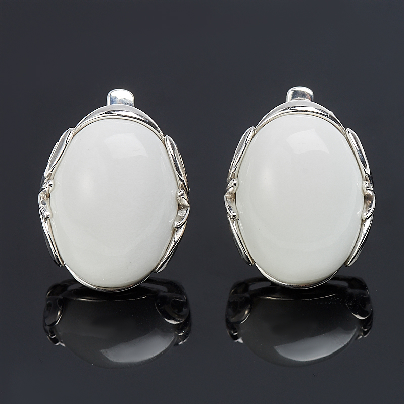 

Серьги кахолонг (серебро 925 пр.)