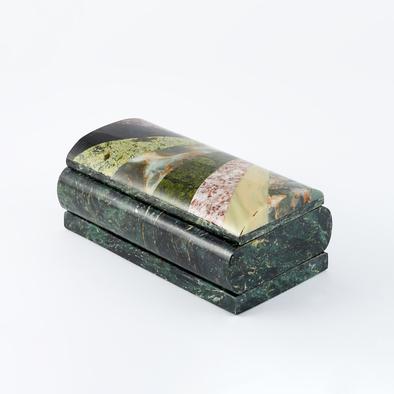 

Шкатулка змеевик 10х5,5х4 см