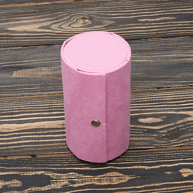 Шкатулка для хранения украшений (текстиль) (розовый) 13х7,5 см