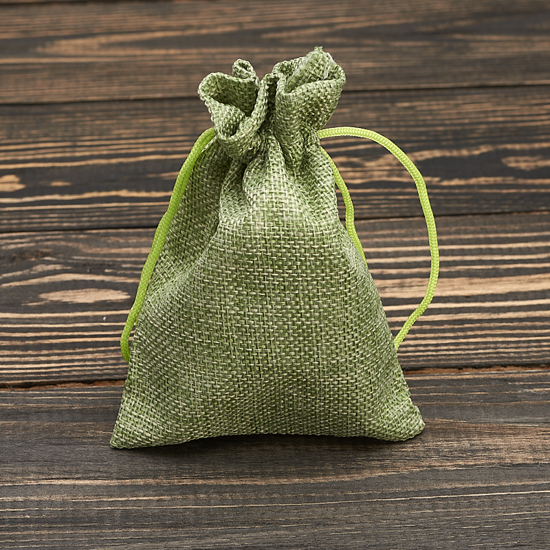 Подарочная упаковка универсальная (мешочек плоский) (зеленый) 140х95 мм