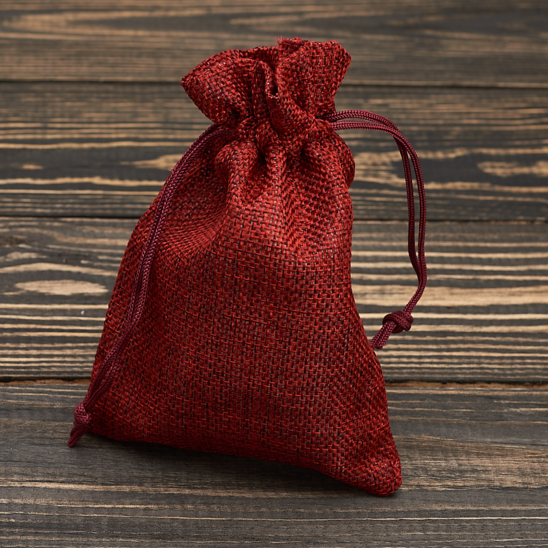 Подарочная упаковка универсальная (мешочек плоский) (красный) 140х95 мм