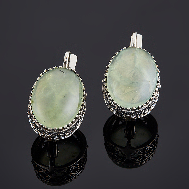 

Серьги пренит (серебро 925 пр.)
