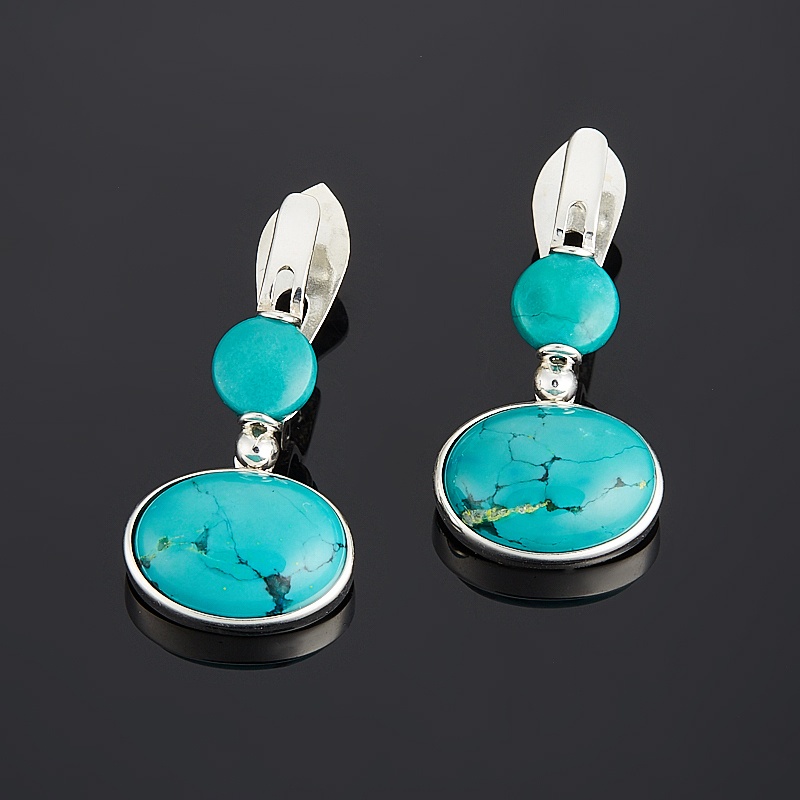 

Серьги бирюза (серебро 925 пр.)