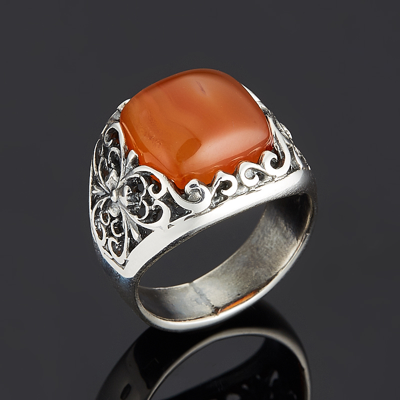 

Кольцо сердолик (серебро 925 пр.) размер 17