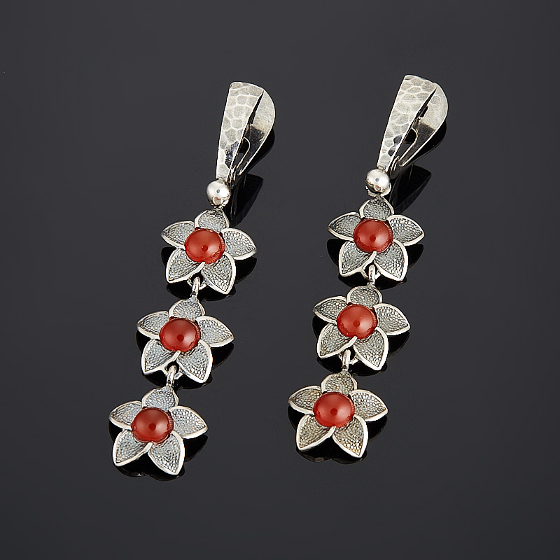 

Серьги сердолик (серебро 925 пр.)