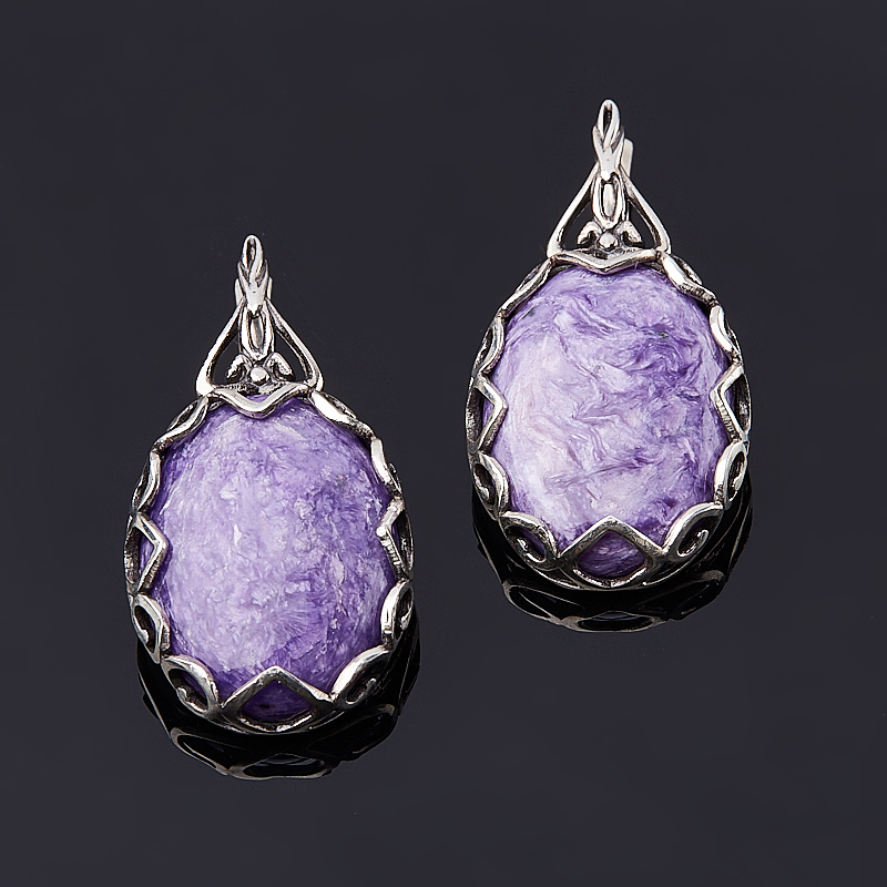 

Серьги чароит (серебро 925 пр.)