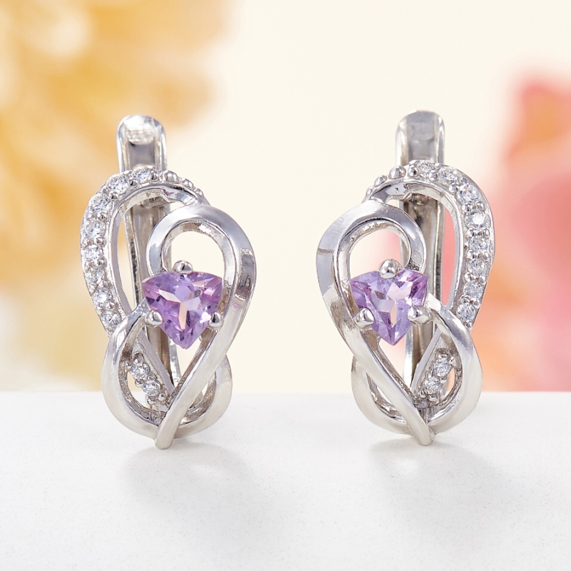 

Серьги аметист огранка (серебро 925 пр.)