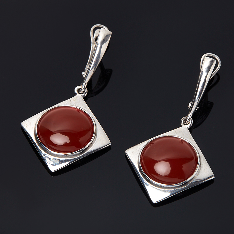 

Серьги сердолик (серебро 925 пр.)