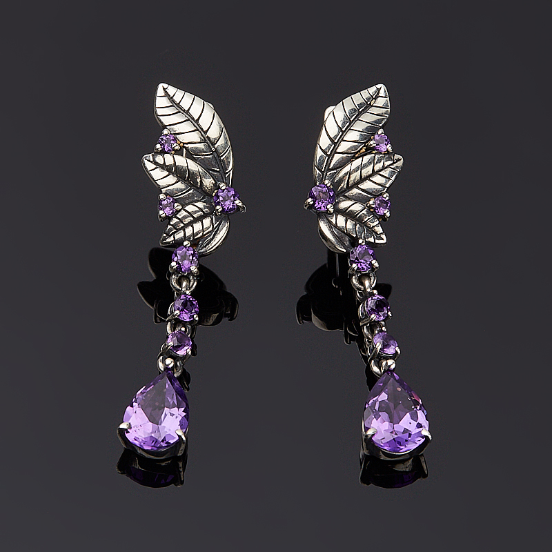 

Серьги аметист огранка (серебро 925 пр.)