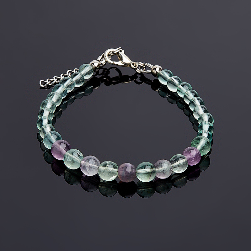 

Браслет флюорит 16-19 см (биж. сплав)