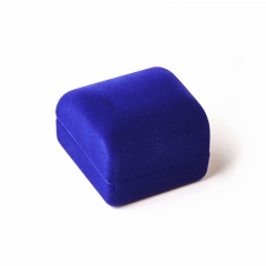 Подарочная упаковка под серьги (футляр) (синий) 50х45х40 мм