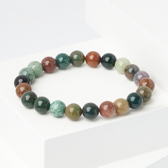 Браслет агат моховой Индия 8 мм 16 см