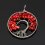 Кулон коралл красный Индонезия (биж. сплав) круг 6&nbsp;см