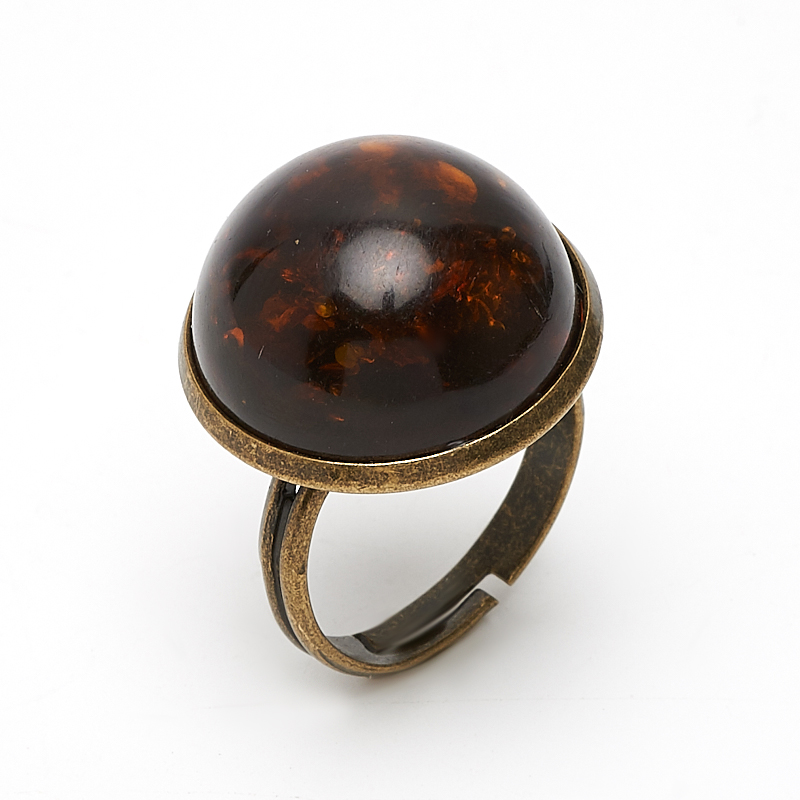 

Кольцо янтарь (биж. сплав) размер регулируемый