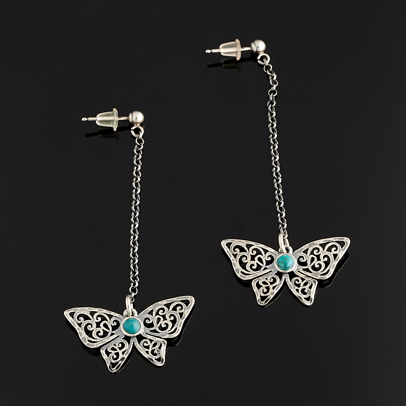 

Серьги бирюза пресс пуссеты (серебро 925 пр.)