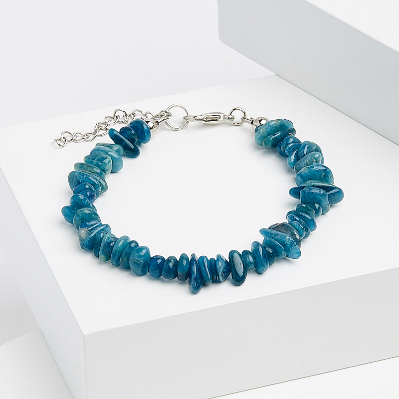 

Браслет апатит синий 16 см (+3 см) (биж. сплав)