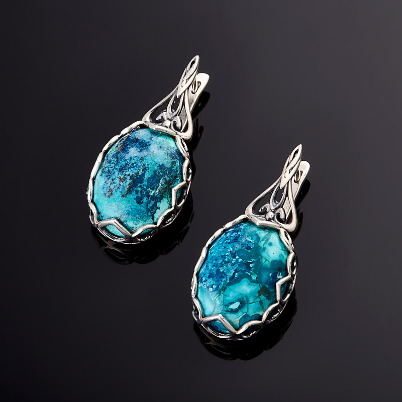 

Серьги хризоколла (серебро 925 пр.)