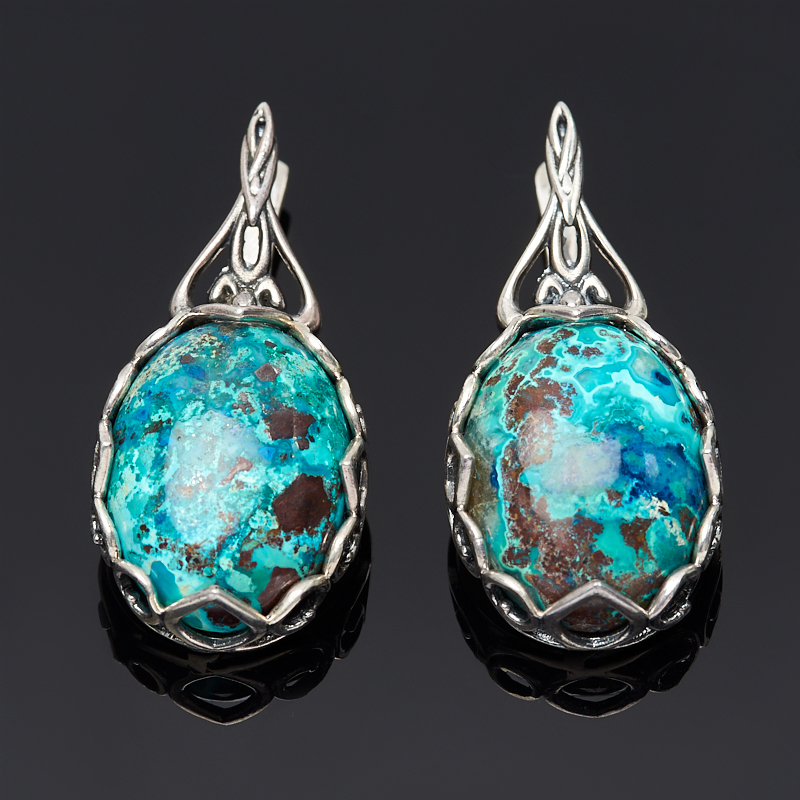 

Серьги хризоколла (серебро 925 пр.)
