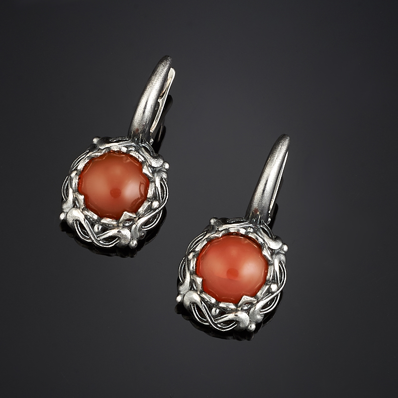 

Серьги сердолик (серебро 925 пр.)