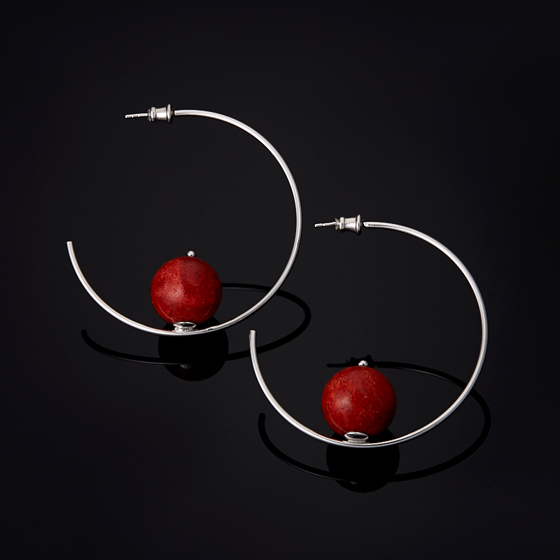 

Серьги коралл красный (серебро 925 пр.)