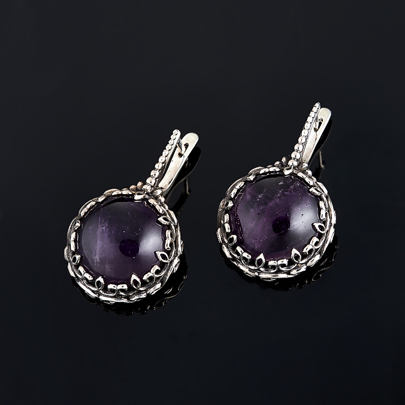 

Серьги аметист (серебро 925 пр. оксидир.)
