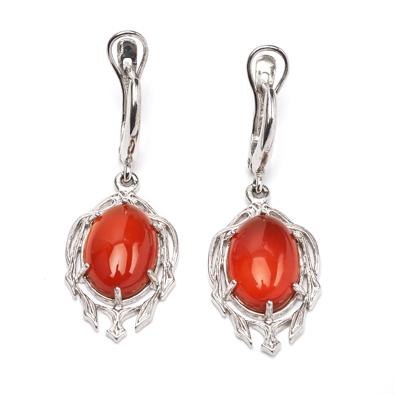 

Серьги сердолик (серебро 925 пр.)