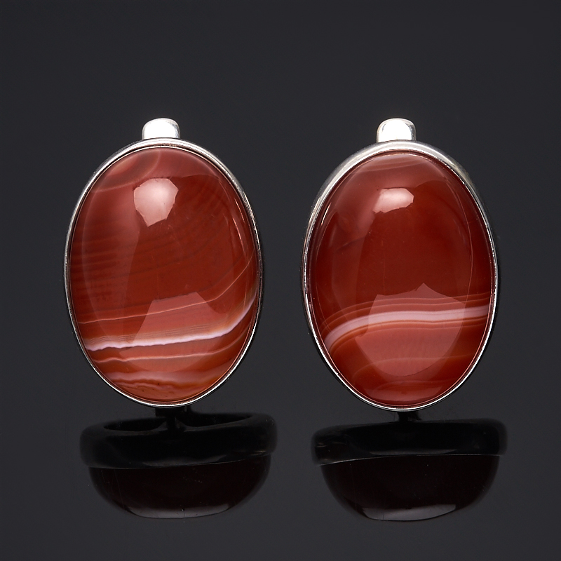 

Серьги агат красный (серебро 925 пр.)