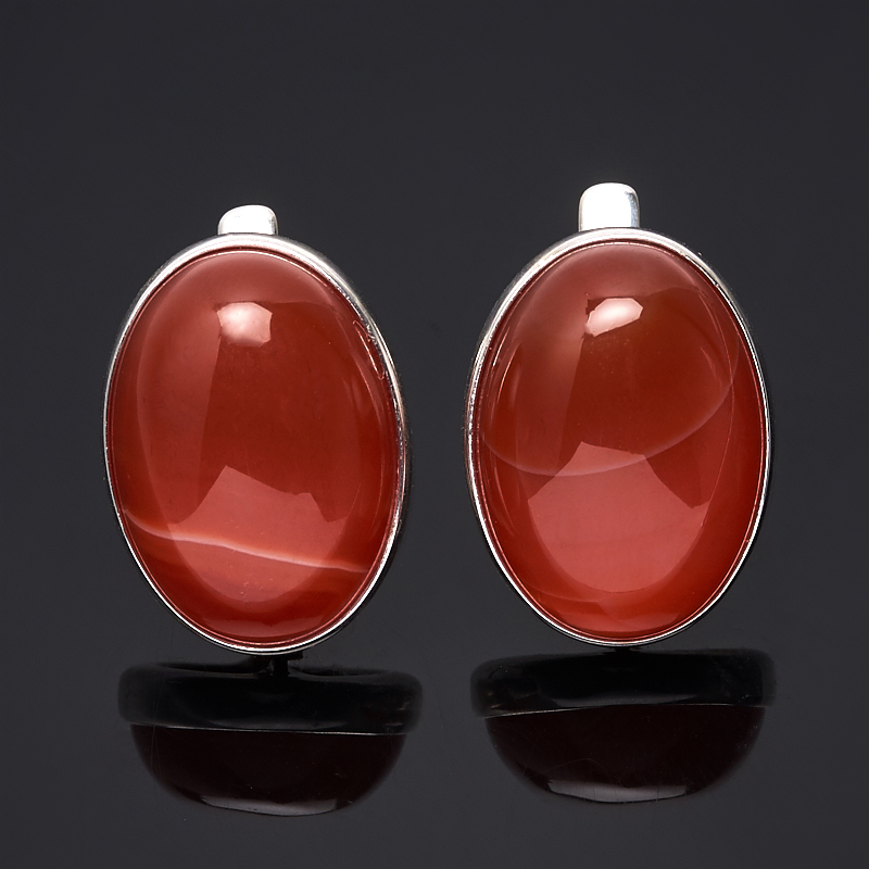 

Серьги агат красный (серебро 925 пр.)