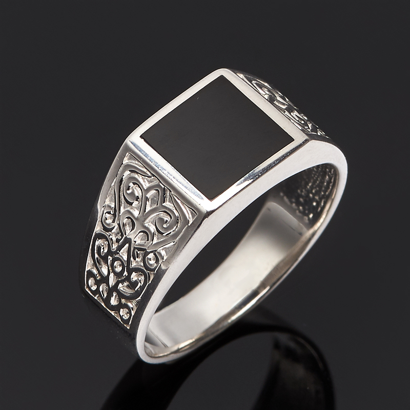 

Кольцо агат черный (серебро 925 пр.) размер 19,5