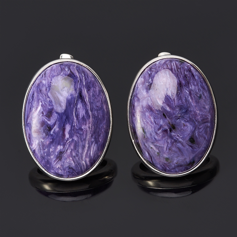 

Серьги чароит (серебро 925 пр.)