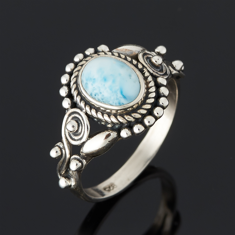 

Кольцо ларимар нская Республика (серебро 925 пр.) размер 17