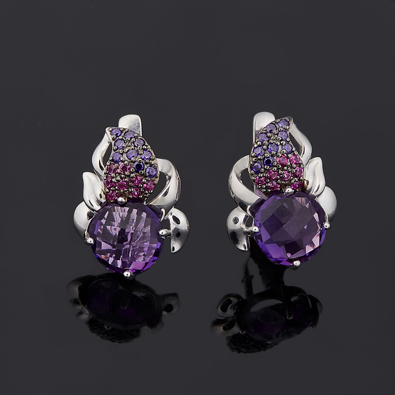

Серьги аметист огранка (серебро 925 пр.)