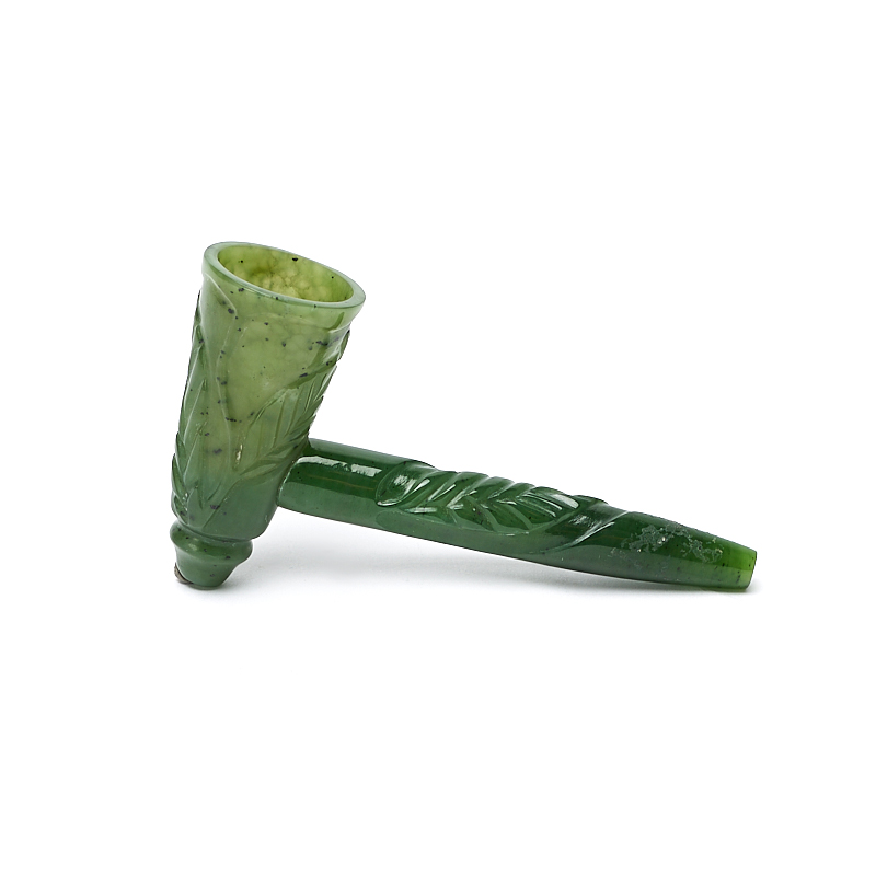 Трубка курительная нефрит зеленый 10 см